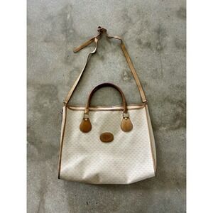Authentic‎ Vintage Gucci Micro GG Ivory Canvas Bag Crossbody Tote & Coin Purse